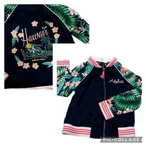 3T Genuine OshKosh Hawaiian Bomber Jacket OshKosh B'gosh Embroidered Jacket